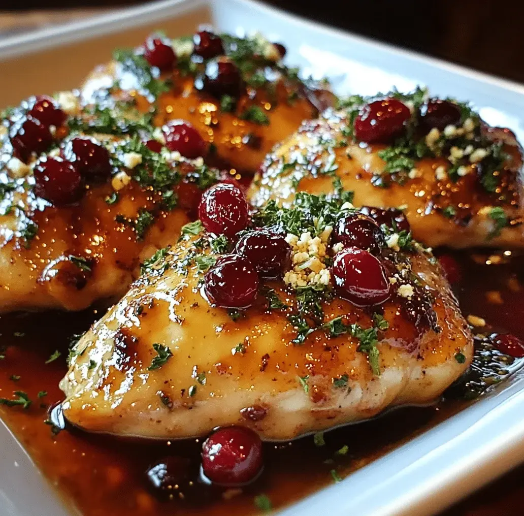 Honey Cranberry Chicken Bake with Feta Cheese ready to serve