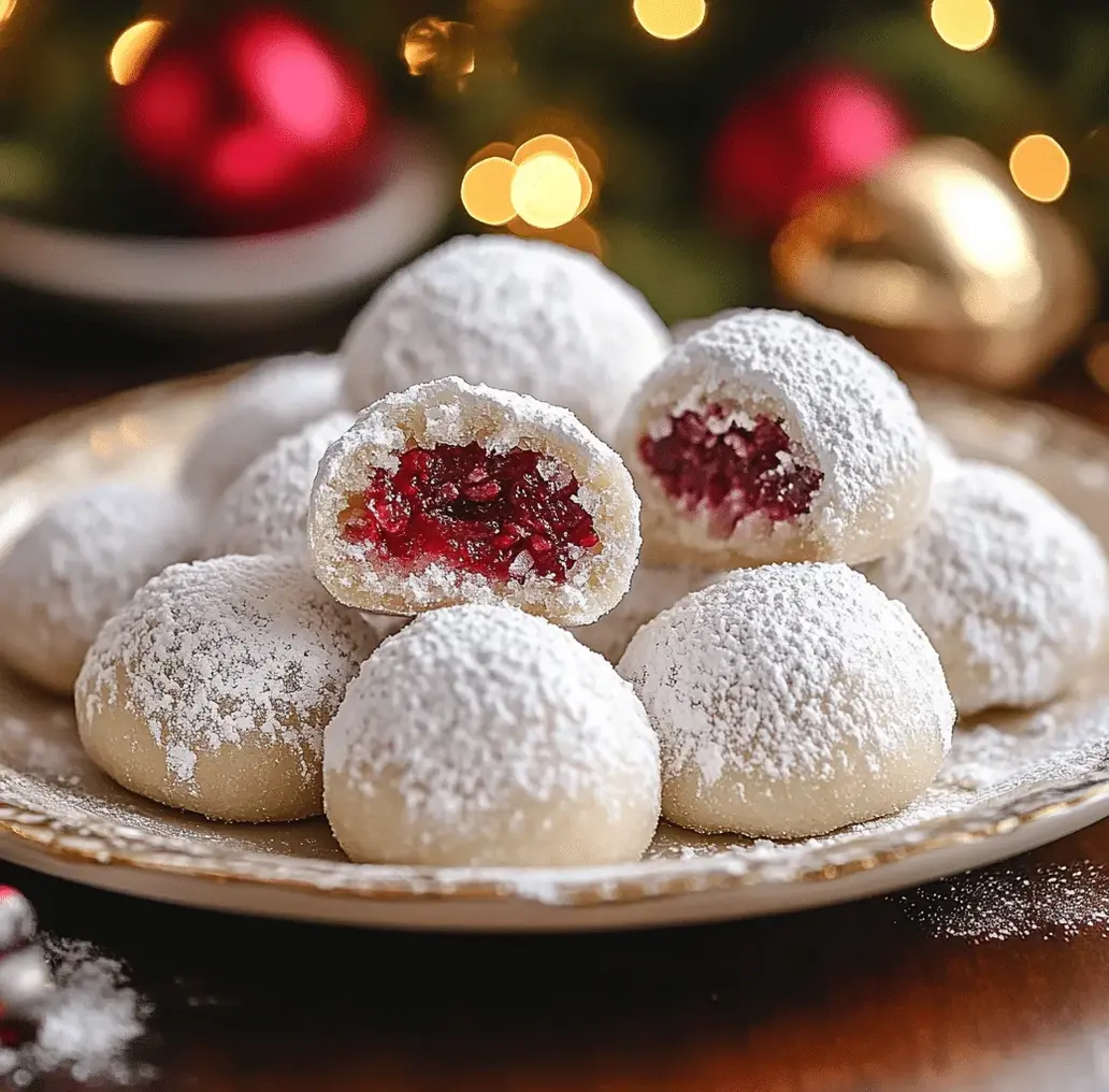 Melt-in-your-mouth Raspberry Filled Almond Cookies ready to be baked