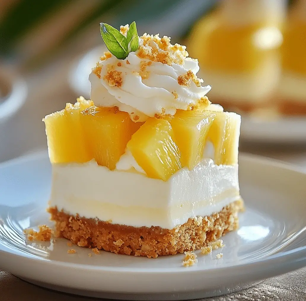 Finished Tropical Swirl Pineapple Cheesecake Bites