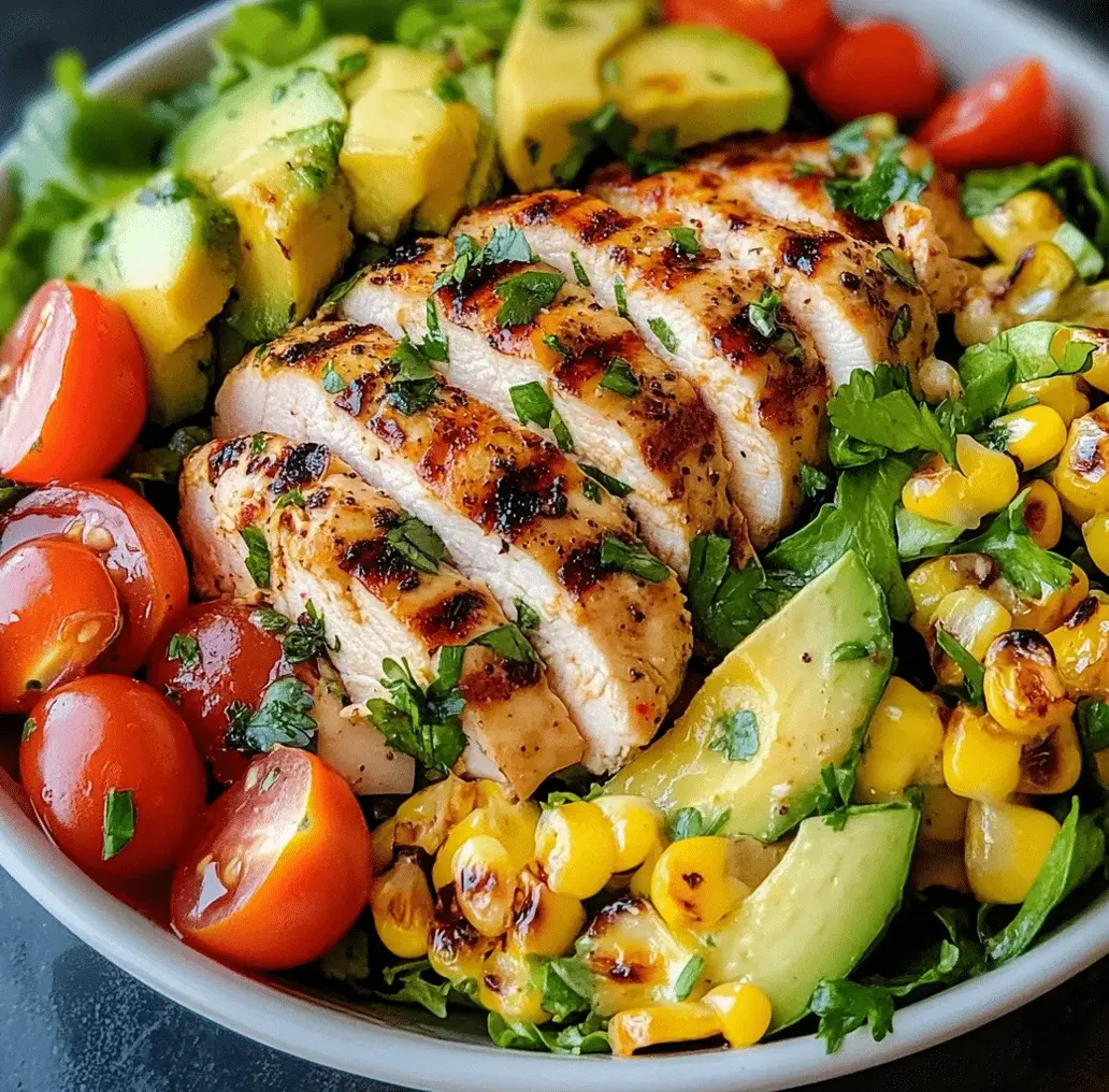 A bowl of delicious lemon chicken salad with fresh herbs and lemon zest.
