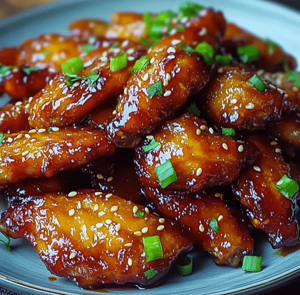 Golden brown sugar pineapple wings fresh from the oven