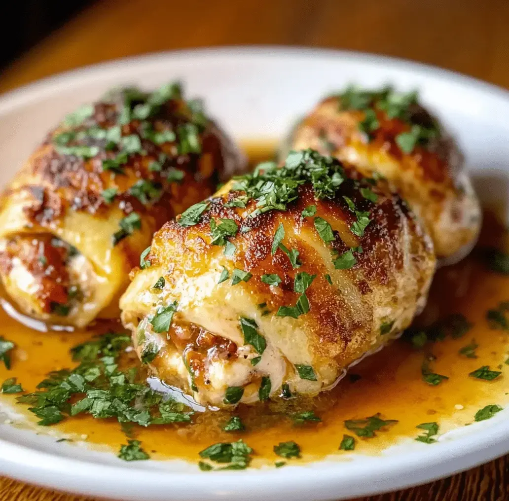 Chicken Braciole ingredients laid out artfully