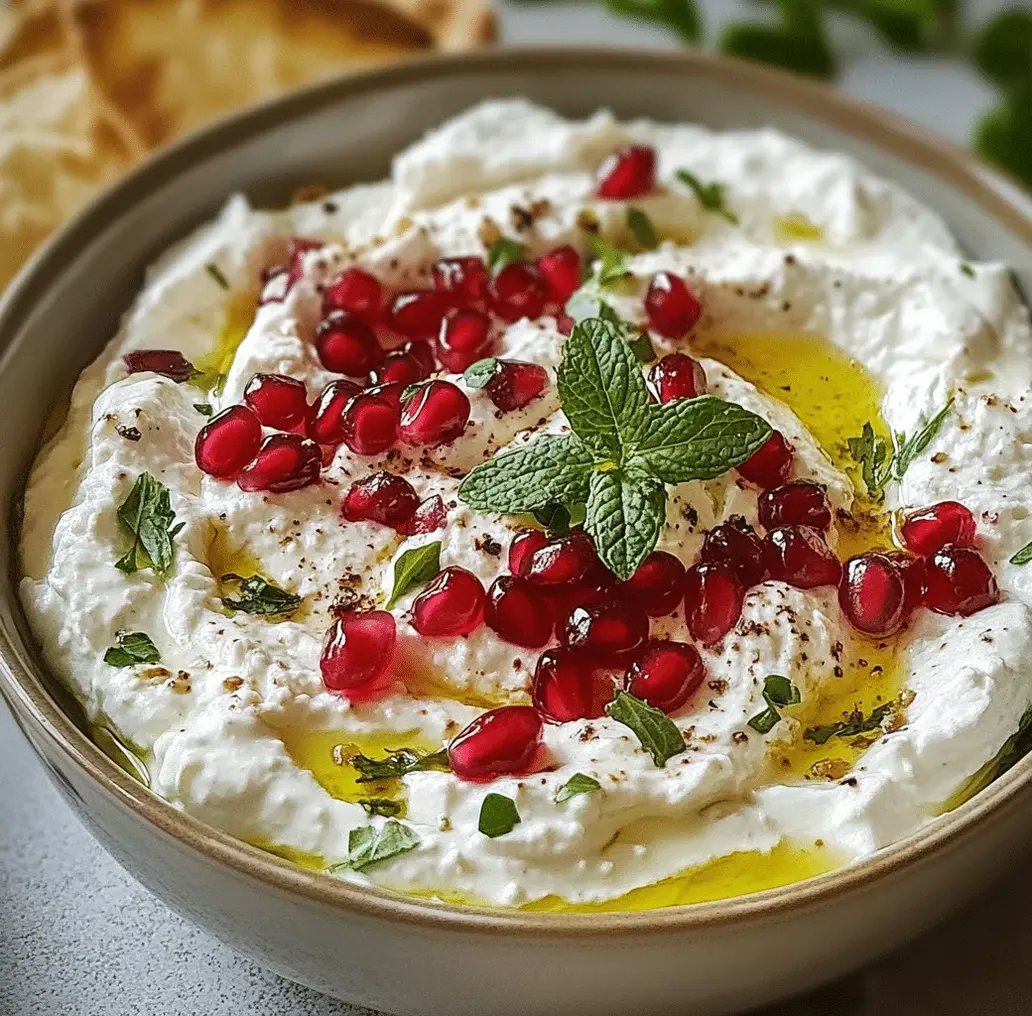 A top-down view of the Pomegranate Feta Cheese Dip served with assorted crackers and vegetable sticks.