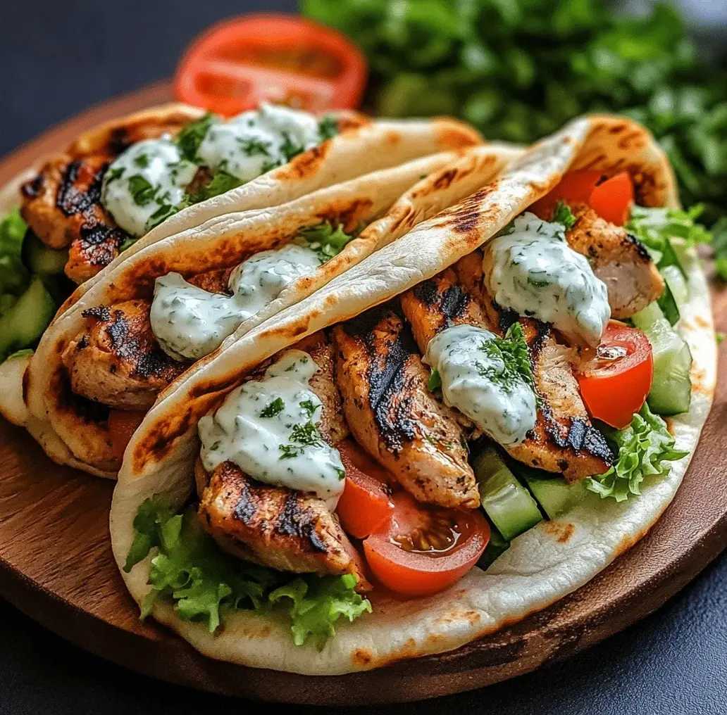 Assembled Greek Chicken Gyro