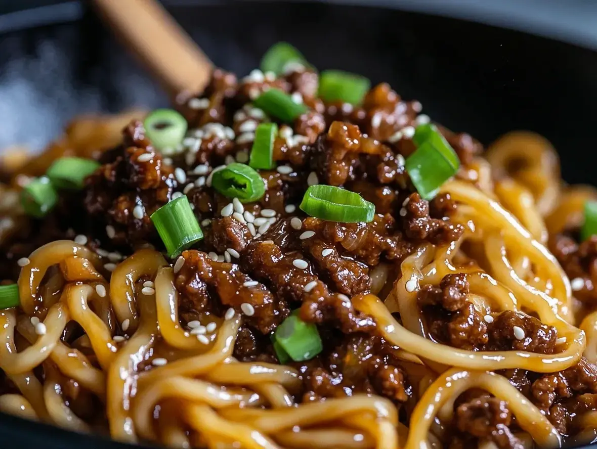 Easy Mongolian Ground Beef Noodles Recipe for Busy Weeknights