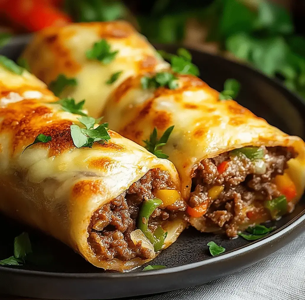 Keto Philly Cheesesteak Roll-Ups ingredients laid out.