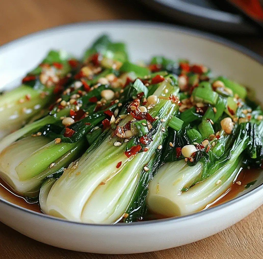 Fresh bok choy ready to be cooked