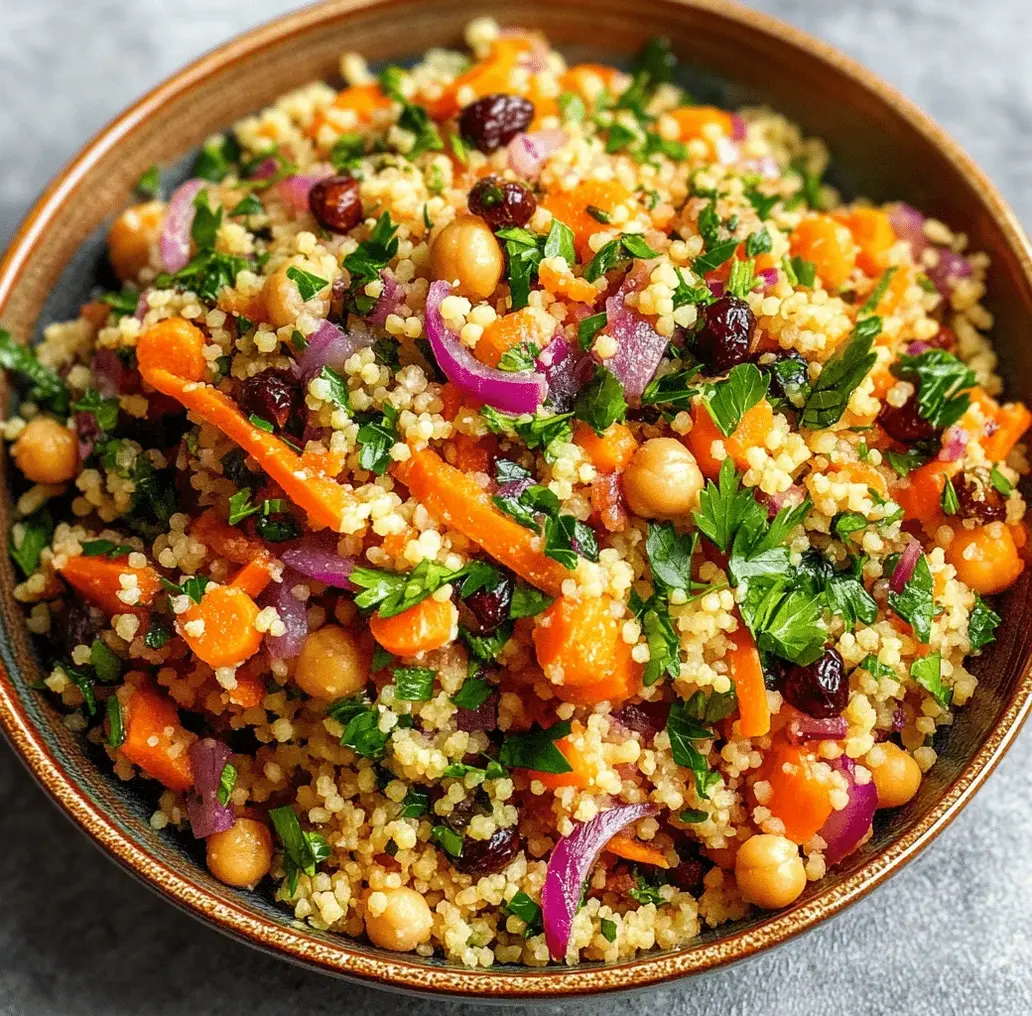 Moroccan-Spiced Chickpea and Carrot Couscous Salad ingredients laid out