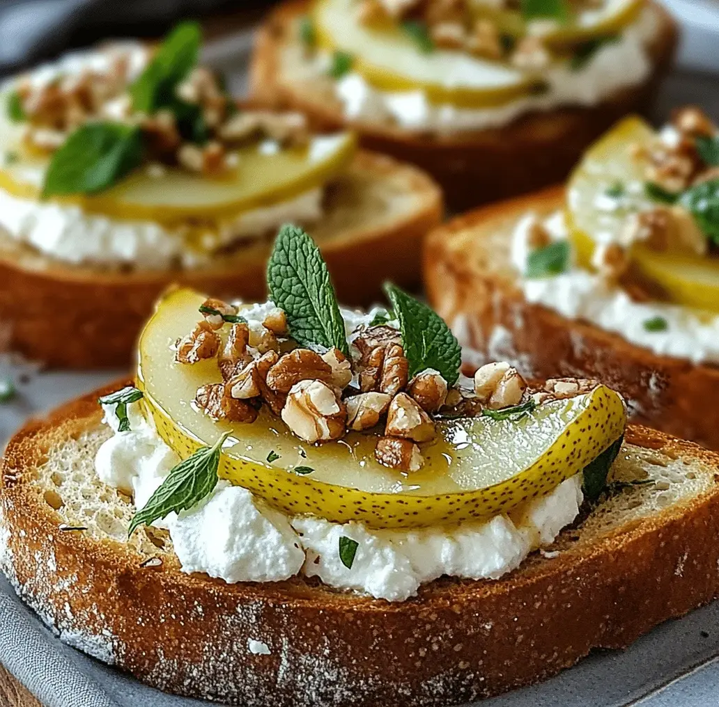 Delicious Pear & Honey Ricotta Toast